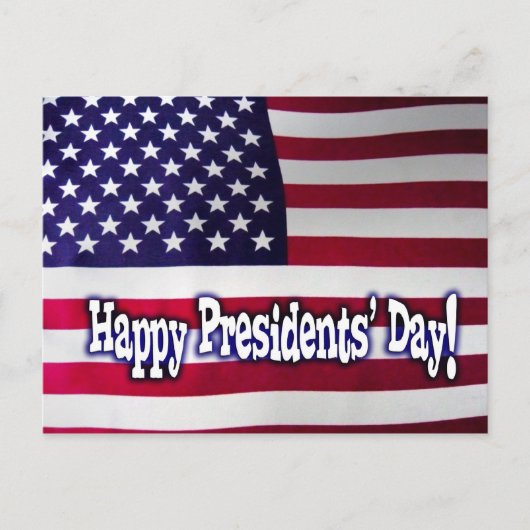 Happy Presidenten Day American Flag Briefkaart (Voorkant)