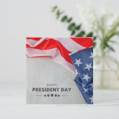 Happy presidenten Day Card.4 Juillet Card Kaart (Staand voorkant)