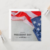 Happy presidenten Day Card.4 Juillet Card Kaart (Voorkant / Achterkant in situ)
