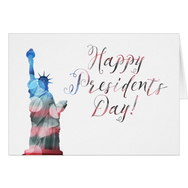 Happy Presidenten Day liberty bokeh (Voorkant Horizontaal)