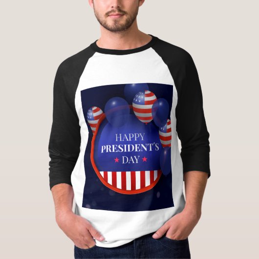 Happy President's Day T-Shirt Design (Voorkant)