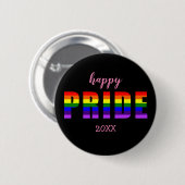 Happy Pride 20xx aangepaste tekst op aangepaste kl Ronde Button 5,7 Cm (Voorkant /achterkant)