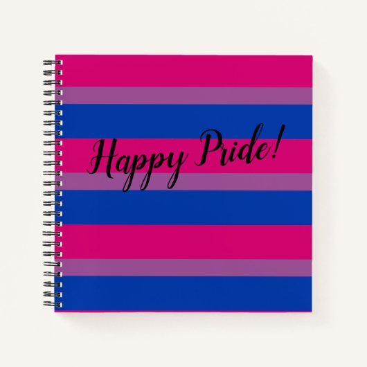 Happy Pride Bisexual Flag Notitieboek (Voorkant)