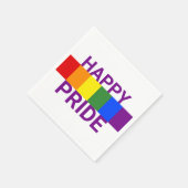 Happy Pride Bold Rainbow Flag Party Servet (Hoek)
