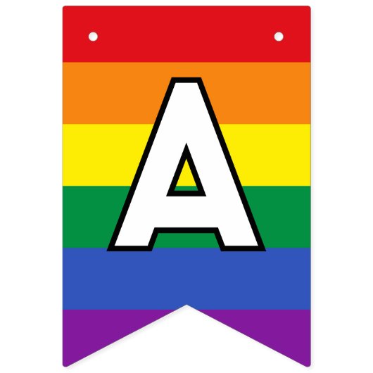 Happy Pride Custom Year Gay Pride LGBT Rainbow Vlaggetjes (Tweede vlag)