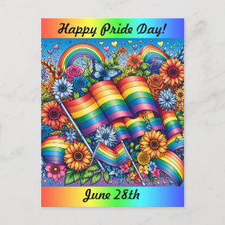 Happy Pride Day | 28 juni Rainbow Briefkaart
