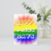 Happy Pride Days Bursting Rainbow Flag Gay Pride Briefkaart (Staand voorkant)
