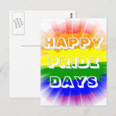 Happy Pride Days Bursting Rainbow Flag Gay Pride Briefkaart (Voorkant / Achterkant)