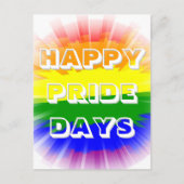 Happy Pride Days Bursting Rainbow Flag Gay Pride Briefkaart (Voorkant)