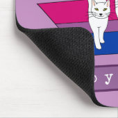 Happy Pride-katten met biseksuele Pride-vlag Muismat (Hoek)