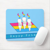 Happy Pride-katten met panseksuele vlag Muismat (Met muis)