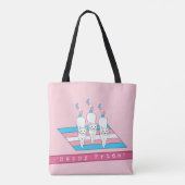 Happy Pride-katten met transgendervlag Tote Bag (Achterkant)