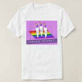 Happy Pride LGBT-katten met regenboogvlag T-shirt