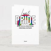 Happy Pride LGBTQ Lesbische Regenboogvlag Kaart (Achterkant)