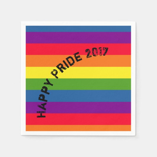 Happy Pride LGBTQ Rainbow Celebration Aangepaste t Servetten (Voorkant)