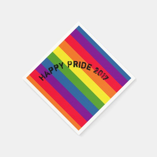 Happy Pride LGBTQ Rainbow Celebration Aangepaste t Servetten (Hoek)