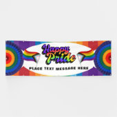 HAPPY PRIDE LGBTQIA+ Gay Parade-Wall Gepersonalise Spandoek (Horizontaal)