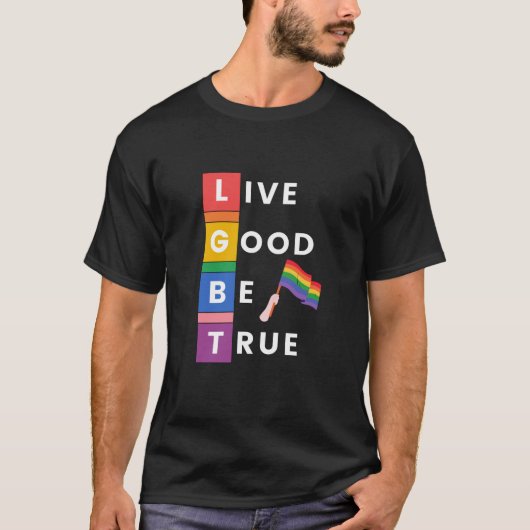 HAPPY PRIDE MAAND BLACK T-SHIRT (Voorkant)