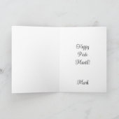 Happy Pride Maand Regenboog Kleur Feestdagen Kaart (Binnen)