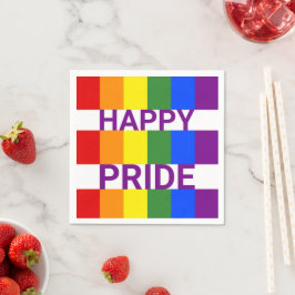 Happy Pride Modern Rainbow Party Servet