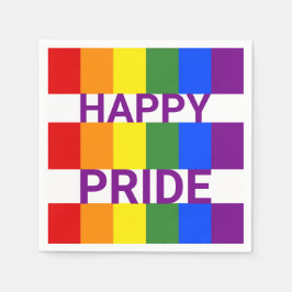 Happy Pride Modern Rainbow Party Servet