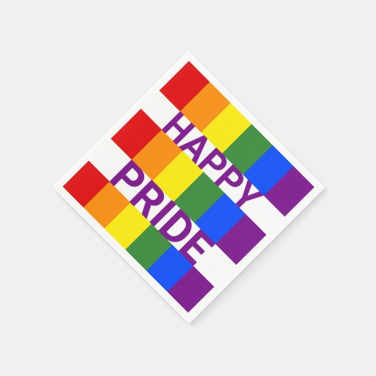 Happy Pride Modern Rainbow Party Servet (Hoek)