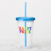 Happy Pride Month Acryl Drinkbeker (Voorkant)
