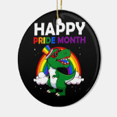 Happy Pride Month LGBT Q Cute Dinosaur Gay Keramisch Ornament (Links)