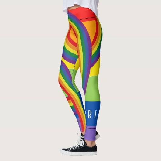 Happy Pride Month over het regenboogthema Leggings (Links)