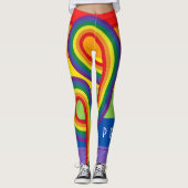 Happy Pride Month over het regenboogthema Leggings (Voorkant)