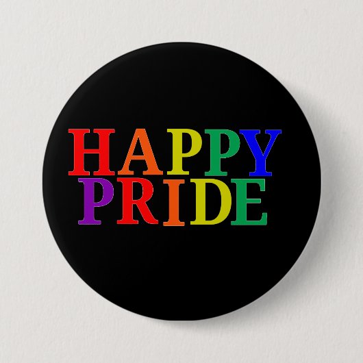 Happy Pride Month Ronde Button 7,6 Cm (Voorkant)