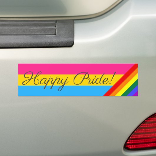 Happy Pride Pansexual Bumpersticker (Op auto)