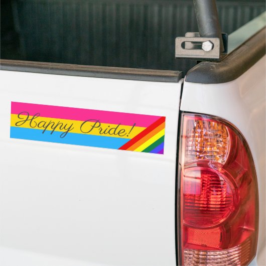 Happy Pride Pansexual Bumpersticker (Op Truck)