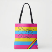 Happy Pride Pansexual Flag Tote Bag (Voorkant)