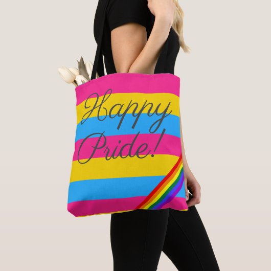 Happy Pride Pansexual Flag Tote Bag (Dichtbij)