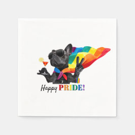 Happy Pride Party Dog in Rainbow Cape Servet