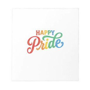 Happy Pride Vintage Regenboog Typografie Shirt_1 Notitieblok