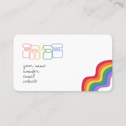 Happy PRIDE Visitekaartje (Voorkant)