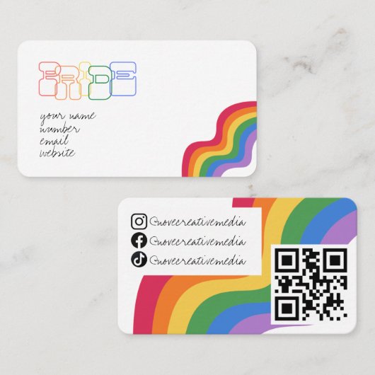 Happy PRIDE Visitekaartje (Voorkant / Achterkant)