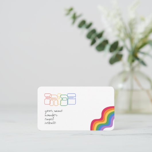 Happy PRIDE Visitekaartje (Staand voorkant)