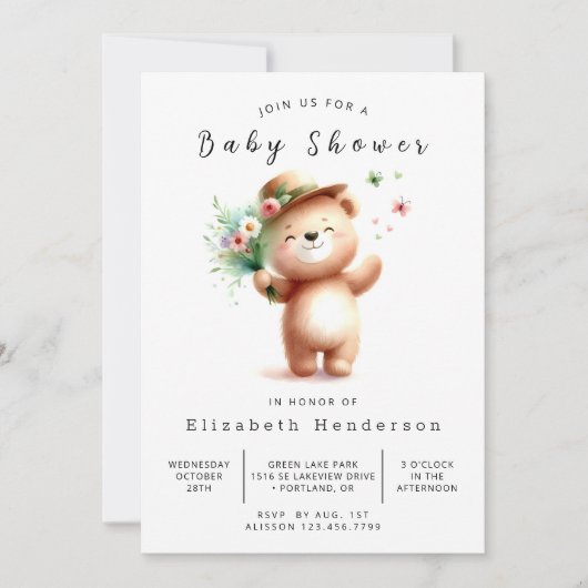 Happy Printable Beer Baby shower Kaart (Voorkant)