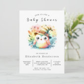 Happy Printable Owl Baby shower Kaart (Staand voorkant)