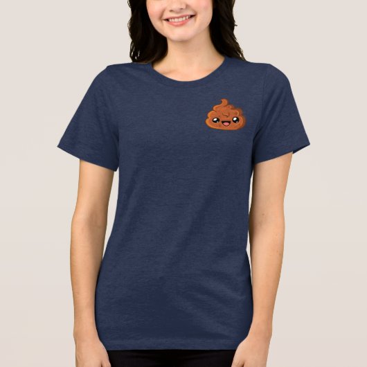 Happy "Pudding" with Boost Back Print - Happy Jump Tri-Blend Shirt (Voorkant)
