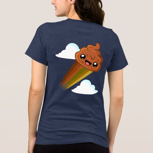 Happy "Pudding" with Boost Back Print - Happy Jump Tri-Blend Shirt (Achterkant)