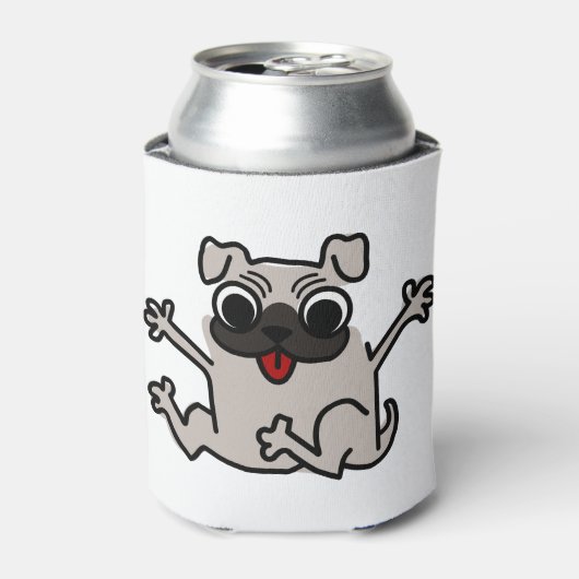 Happy Pug Blikjeskoeler (Blikje Voorkant)