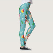Happy Pug-kerstpatroon Leggings (Rechts)