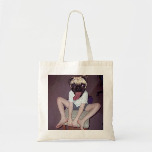 Happy Pug Kind Bag Tote Bag (Voorkant)