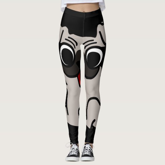 Happy Pug Leggings (Voorkant)