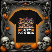 Happy Pug-O-Ween | Adorable Halloween Pug Dogs T-shirt