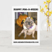 Happy Pug-O-Ween!, www.mid.. Kaart (Gele Bloem)